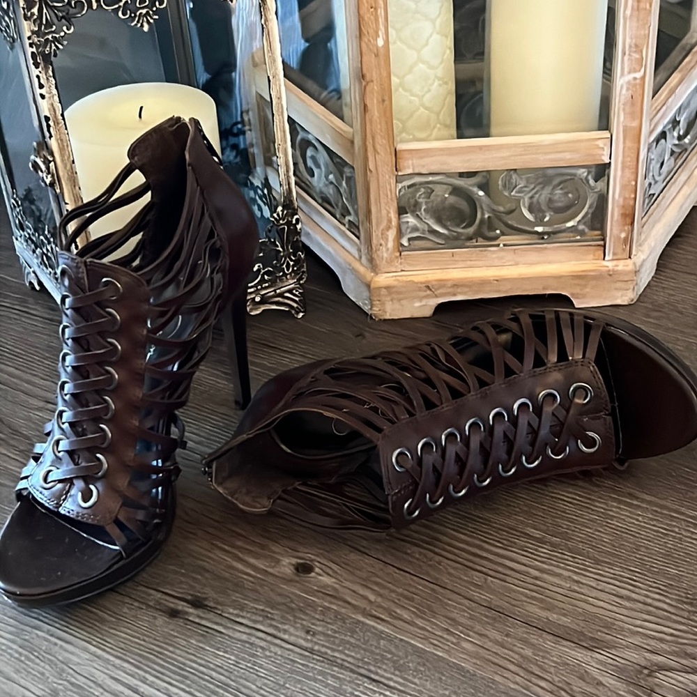 Jessica Simpson Birdy Platform Sandal in Fudge Brown Size 8 - Picture 4 of 7